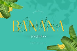 Banana Carolline Duo: A Thoughtful Script + Sans Serif Font Pair